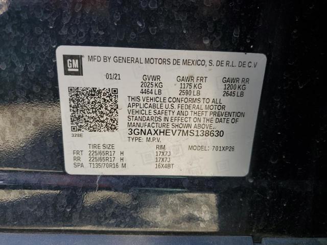 3GNAXHEV7MS138630 | 2021 CHEVROLET EQUINOX LS