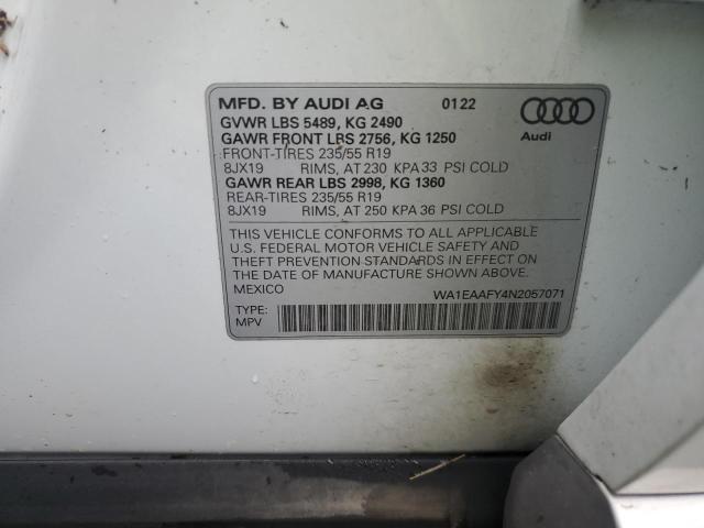 WA1EAAFY4N2057071 2022 AUDI Q5, photo no. 12