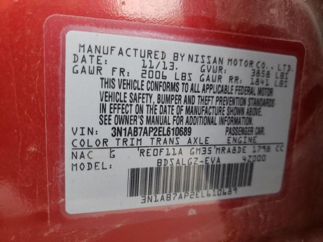 3N1AB7AP2EL610689 | 2014 NISSAN SENTRA S