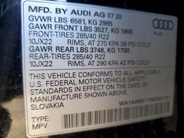 2021 AUDI SQ8 PREMIU WA1AWBF17MD001721