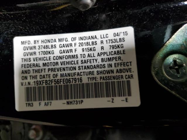 19XFB2F56FE067916 | 2015 HONDA CIVIC LX