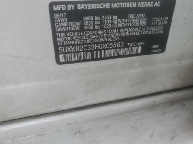 5UXKR2C33H0X05563 2017 BMW X5, photo no. 13