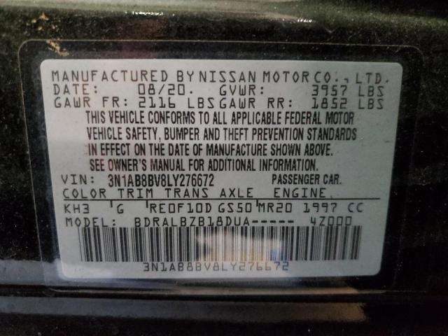 3N1AB8BV8LY276672 | 2020 NISSAN SENTRA S