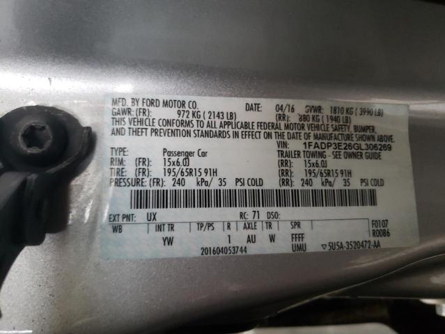 2016 Ford Focus S VIN: 1FADP3E26GL306269 Lot: 82733883