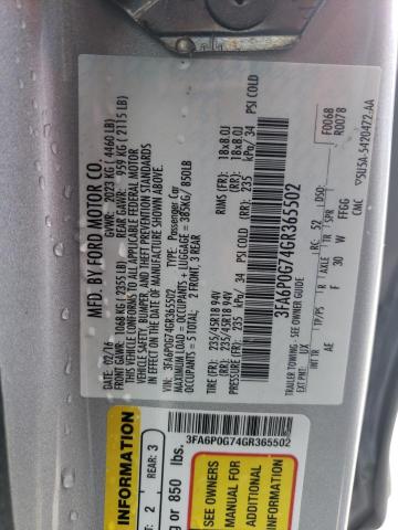 3FA6P0G74GR365502 2016 FORD FUSION - Image 12