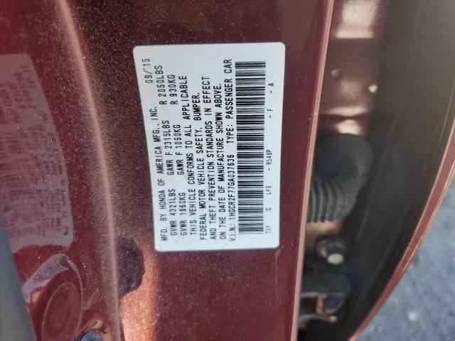 1HGCR2F77GA037636 | 2016 HONDA ACCORD EX