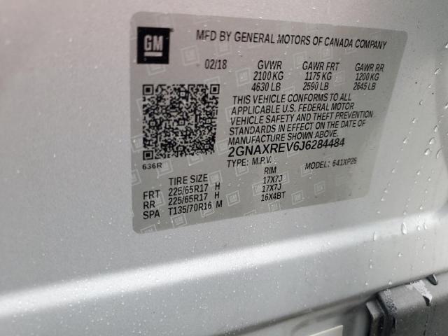 2GNAXREV6J6284484 | 2018 CHEVROLET EQUINOX LS