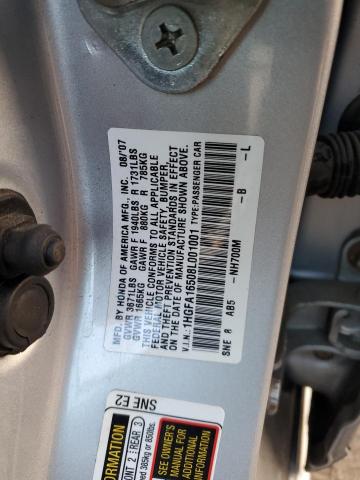 1HGFA16508L001001 | 2008 Honda civic lx