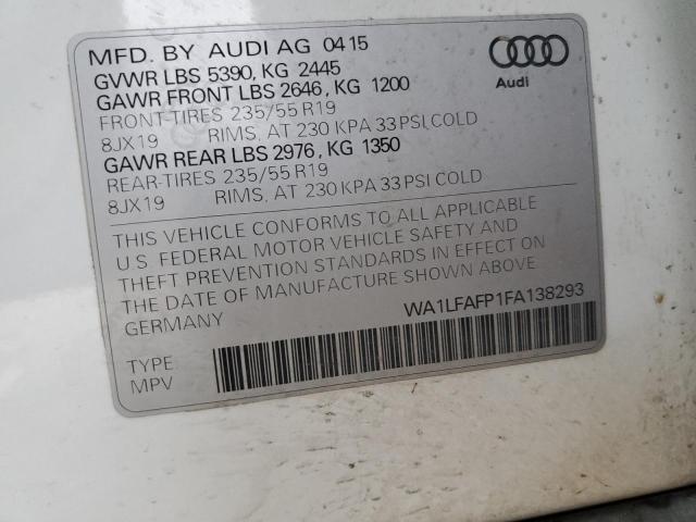 WA1LFAFP1FA138293 | 2015 AUDI Q5 PREMIUM