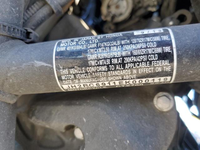 2014 HONDA CTX700 JH2RC6911EK000119