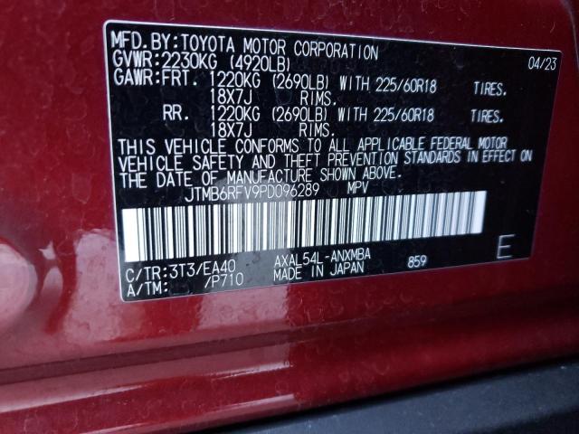 JTMB6RFV9PD096289 | 2023 TOYOTA RAV4 XLE P