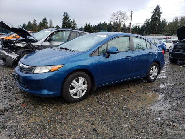 Lot #2260392566 2012 HONDA CIVIC LX salvage car