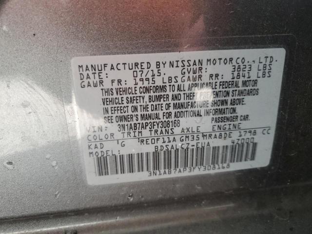 3N1AB7AP3FY308168 | 2015 Nissan sentra s