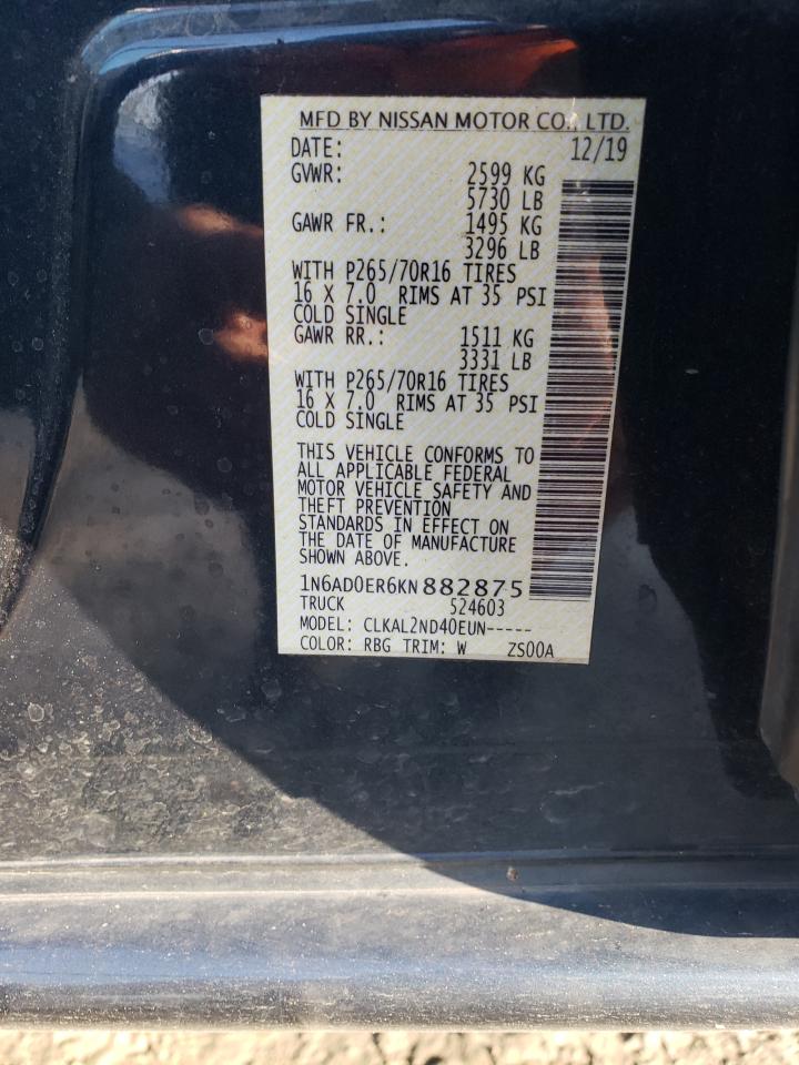 1N6AD0ER6KN882875 NISSAN FRONTIER 2019