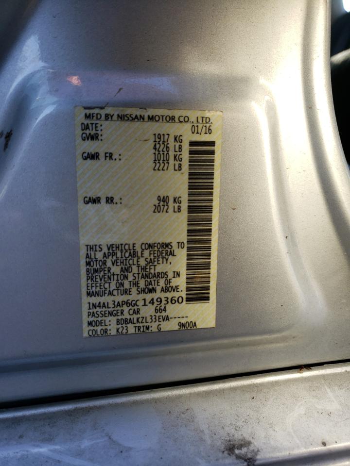 1N4AL3AP6GC149360 NISSAN ALTIMA 2016