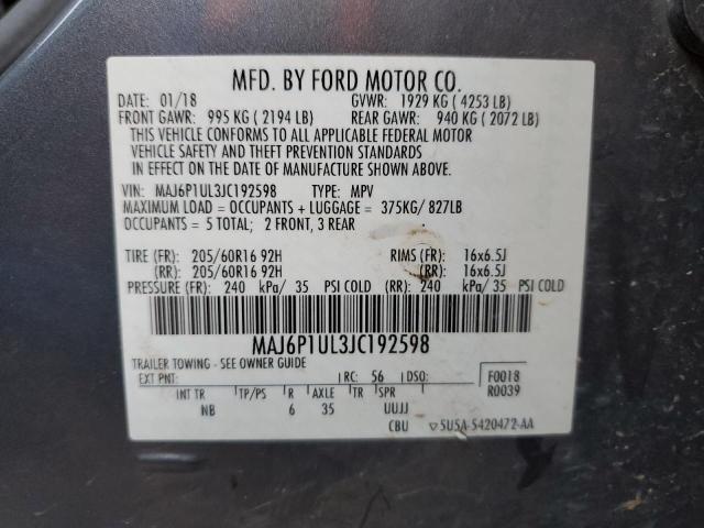 2018 FORD ECOSPORT MAJ6P1UL3JC192598