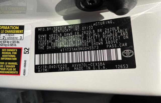 2022 TOYOTA CAMRY NIGH - 4T1T31AK9NU045573