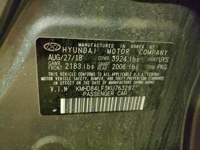 KMHD84LF3KU763297 | 2019 HYUNDAI ELANTRA SE