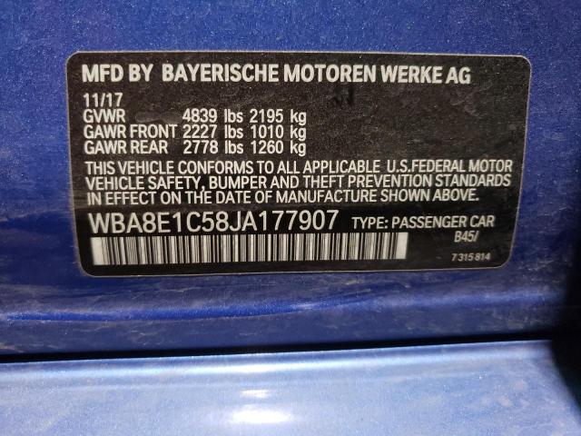 2018 BMW 330E - WBA8E1C58JA177907