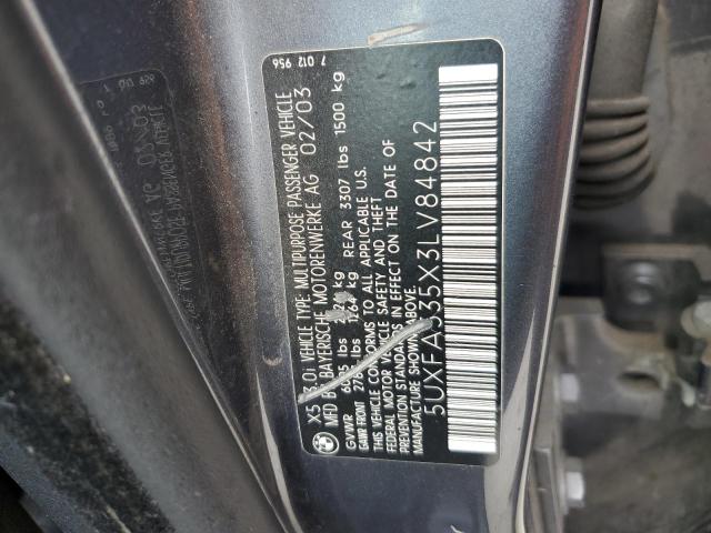 5UXFA535X3LV84842 | 2003 BMW x5 3.0i