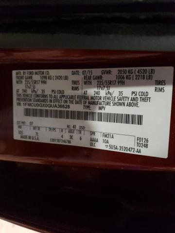 2016 FORD ESCAPE SE - 1FMCU0GX0GUA36628