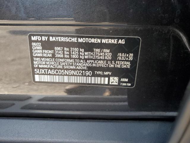 5UXTA6C05N9N02190 2022 BMW X5, photo no. 12