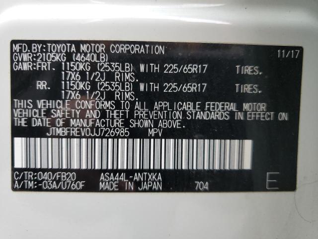 2018 TOYOTA RAV4 LE - JTMBFREV0JJ726985