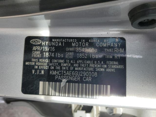 KMHCT5AE6GU290108 | 2016 HYUNDAI ACCENT SE