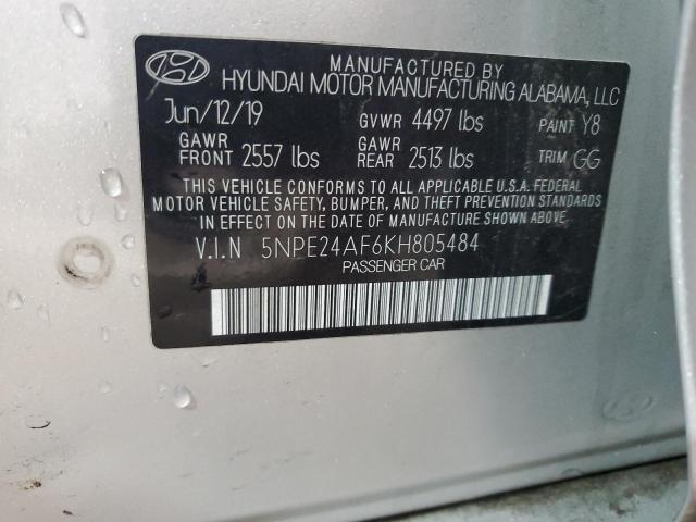 5NPE24AF6KH805484 | 2019 HYUNDAI SONATA SE