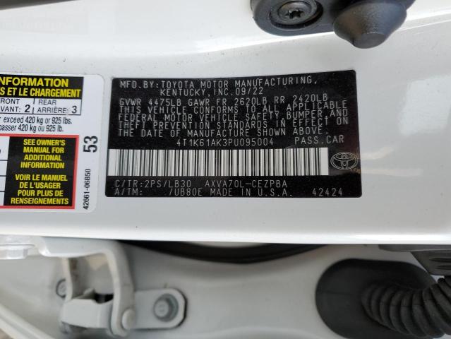 VIN 4T1K61AK3PU095004 2023 Toyota Camry, Xse no.13