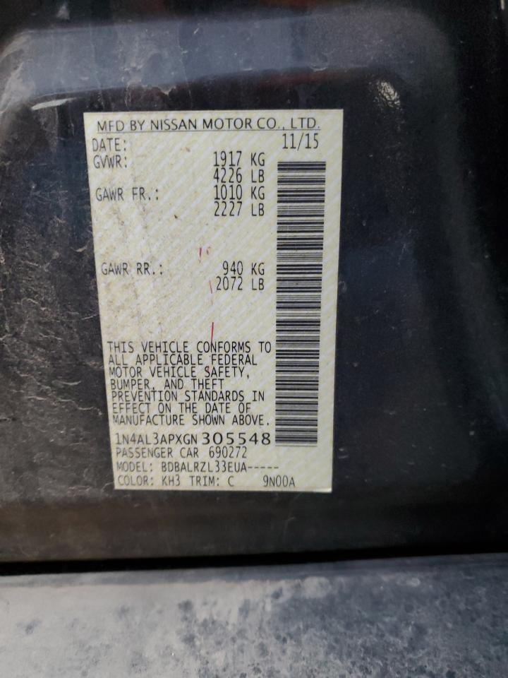1N4AL3APXGN305548 NISSAN ALTIMA 2016