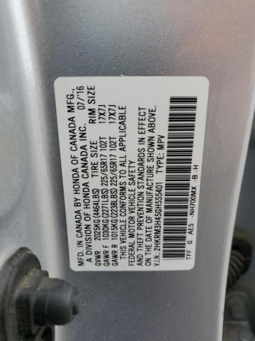 2HKRM3H45GH555401 | 2016 HONDA CR-V SE