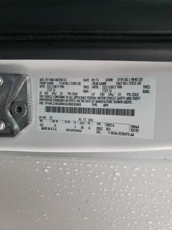 1FMCU9G99GUB02065 FORD ESCAPE 2016