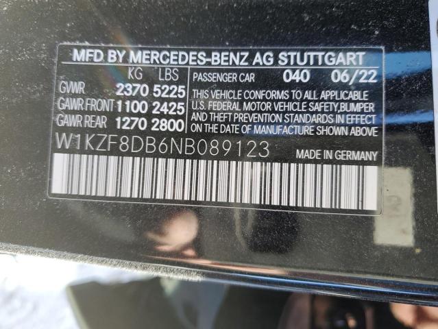 W1KZF8DB6NB089123 | 2022 MERCEDES-BENZ E 350