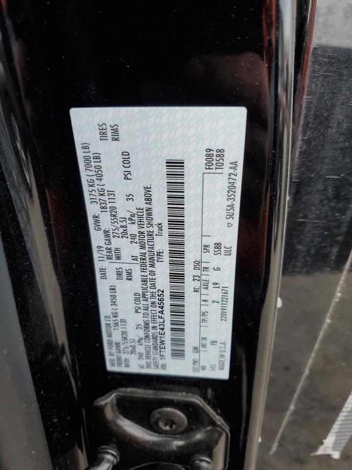 1FTEW1E43LFA45652 FORD F-150 2020