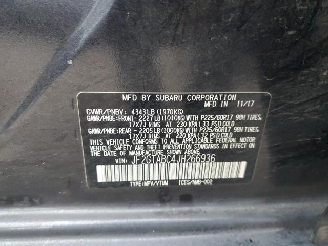 JF2GTABC4JH266936 | 2018 SUBARU CROSSTREK