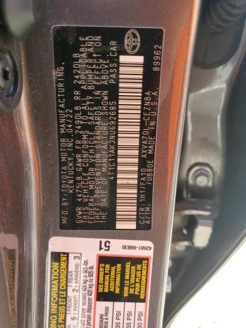 4T1C11AK3NU692685 | 2022 TOYOTA CAMRY LE