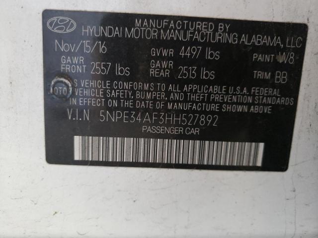 5NPE34AF3HH527892 | 2017 HYUNDAI SONATA SPO