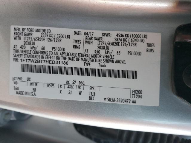 2017 FORD SUPER DUTY - 1FT7W2BT7HED31186