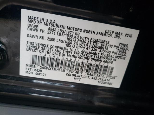 4A4AP3AW8FE037273 | 2015 MITSUBISHI OUTLANDER