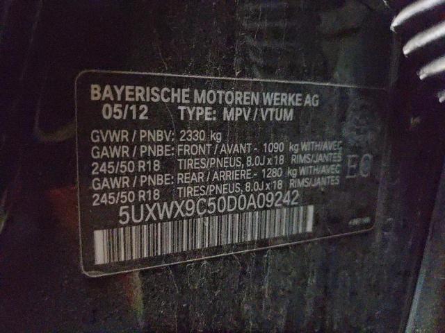 2013 BMW X3 xDrive28I VIN: 5UXWX9C50D0A09242 Lot: 82159243