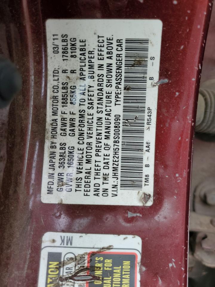 JHMZE2H57BS008090 2011 Honda Insight Lx