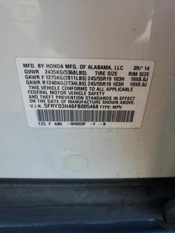 5FRYD3H46FB005468 | 2015 ACURA MDX TECHNO