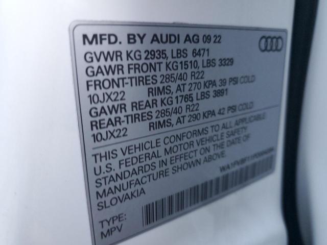 2023 Audi Q8 Prestige S-Line VIN: WA1FVBF11PD004384 Lot: 80098533