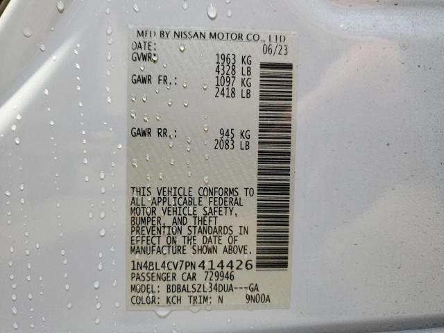 1N4BL4CV7PN414426 | 2023 NISSAN ALTIMA SR