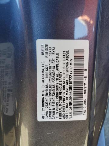 5FNRL5H96GB010722 2016 HONDA ODYSSEY, photo no. 13