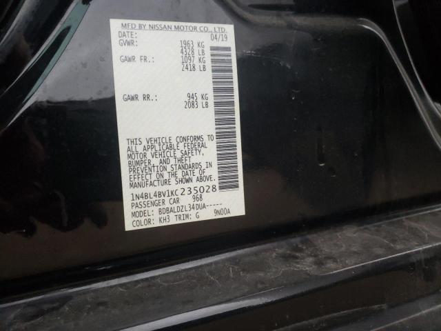 2019 NISSAN ALTIMA S - 1N4BL4BV1KC235028