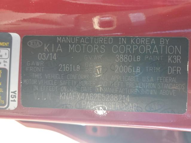 KNAFX4A62E5238214 | 2014 KIA FORTE LX