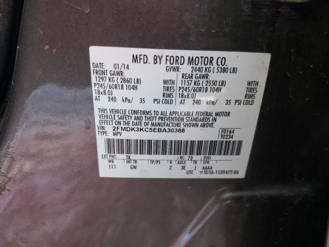 2FMDK3KC5EBA30388 | 2014 FORD EDGE LIMIT