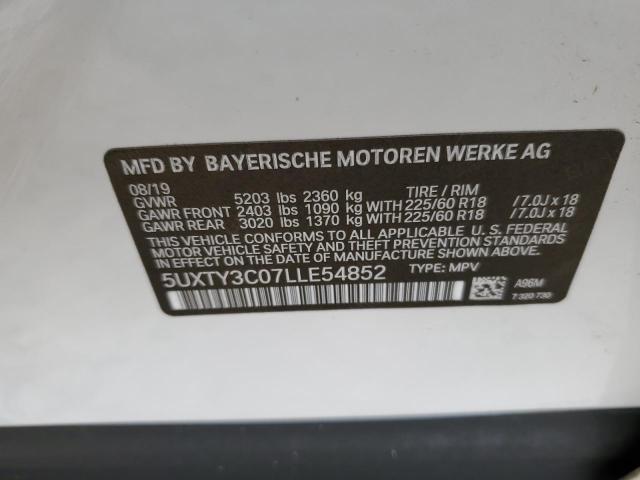 5UXTY3C07LLE54852 2020 BMW X3, photo no. 13